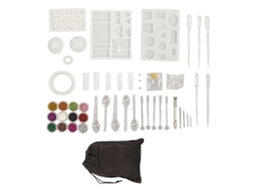 Kit De Moldes De Silicone Diy Para Fabricação De Joias E Pingentes Com Ferramentas Incluídas