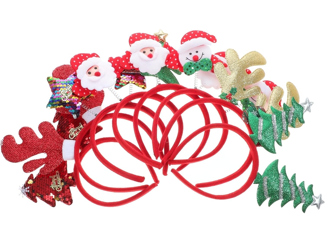 Conjunto De Adoráveis Tiaras Natalinas Para Meninas, Perfeitas Para Festas.