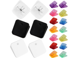 Conjunto de 20 pinos quadrados de plástico, multifuncionais, duráveis e compactos, cores sortidas, Ideais