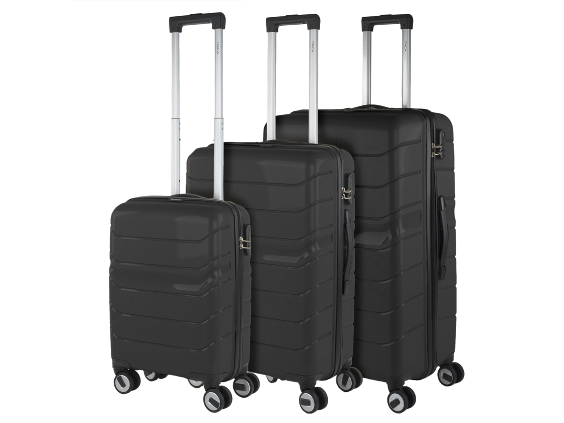 Conjunto de Malas Pp ITACA Bristol Antracite Hard Suitcase Set 49X75X29 Cm 94L
