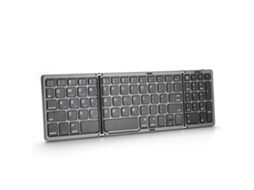 B089 Teclado Dobrável Bluetooth Com Numérico Nostalgia88 (prata)