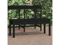 Vidaxl Banco De Jardim 109x44x45 Cm Madeira De Pinho Maciça Preto