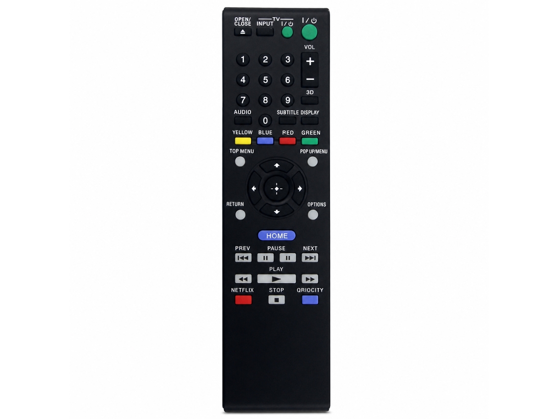 Comando Remoto De Substituição Para Leitor Blu-ray Dvd Sony Rmt-b117a Com Controlo De Tv