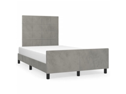 Bed Frame With Headboard, Bed Frames With Headboards Vidaxl Cinzeto Veludo (120 X 190 Cm)