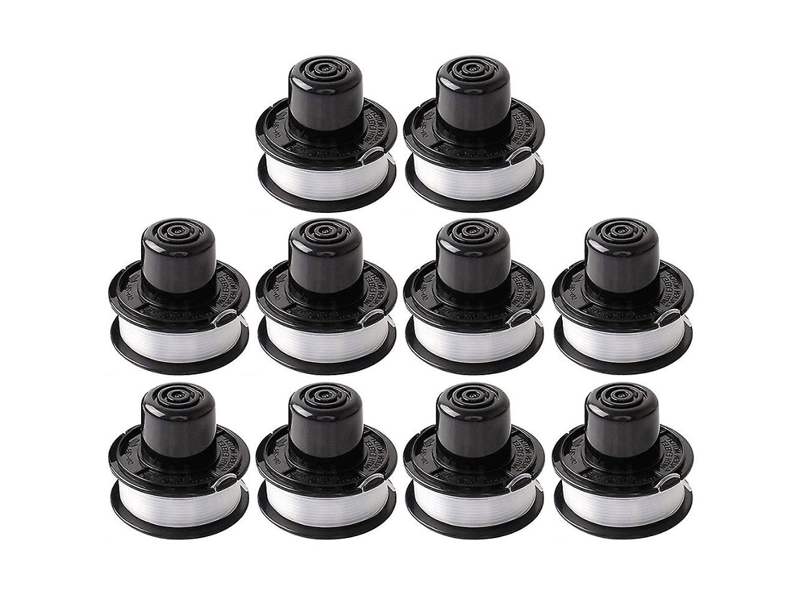 Kit com 10 Carretéis de Fio para Aparador de Grama AQUAFORGE, compatível com Black+decker St1000/st3000/st4000/st4500