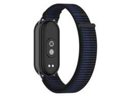 Bracelete para Xiaomi Smart Band 10/9/8/nfc Nylon Trançado com Conector de Metal Azul Escuro XIAOMOYU