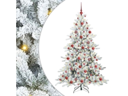 Conjunto 1 Árvore De Natal Artificial Vidaxl Branco Pvc (180 Cm)