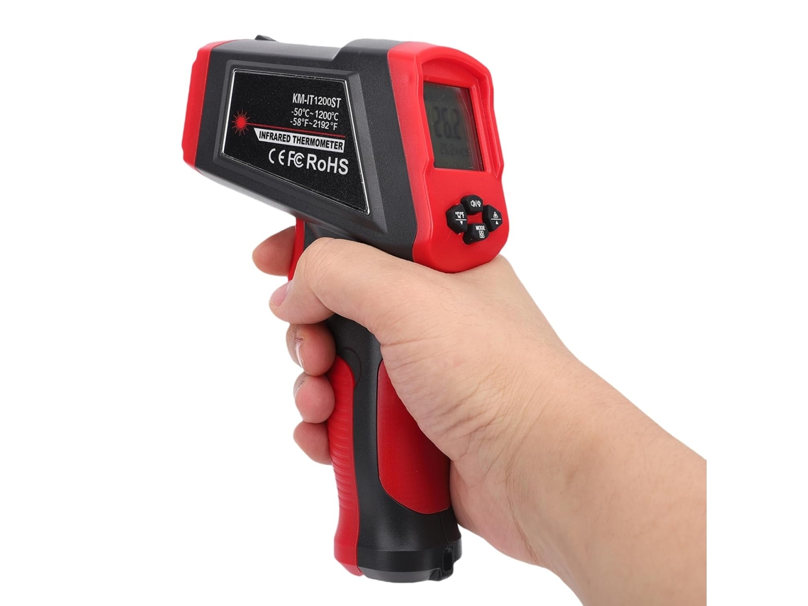 Termômetro Digital Infravermelho Tipo Pistola Com Grande Capacidade De Armazenamento De Dados Para