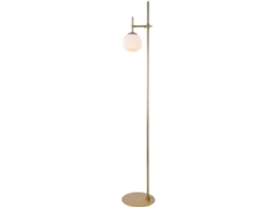 Candeeiro De Pé Moderno Maytoni Metal Dourado Abajur De Vidro Branco 1 Lâmpada Não Incluída E14 40w 220v