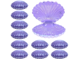 Caixas De Doces Genéricas Em Formato Concha Roxa, Feitas De Material Pp, Pacote Com 10 Unidades, Ideais Para Eventos E