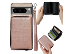 Bolsa Para Celular Com Zíper De Cor Sólida, 11 Compartimentos Para Cartões E Cordão