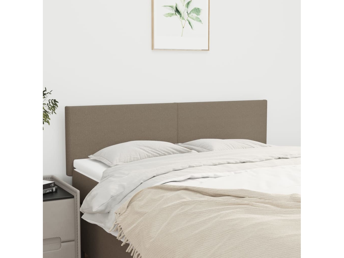 Vidaxl Cabeceiras Cinzento-acastanhado 144x5x78/88 Cm Tecido