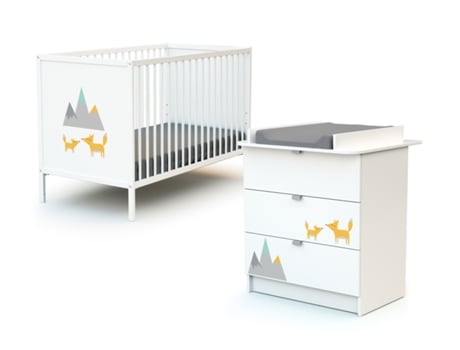 Conjunto Duo de Quarto para Bebé WEBABY (Branco)