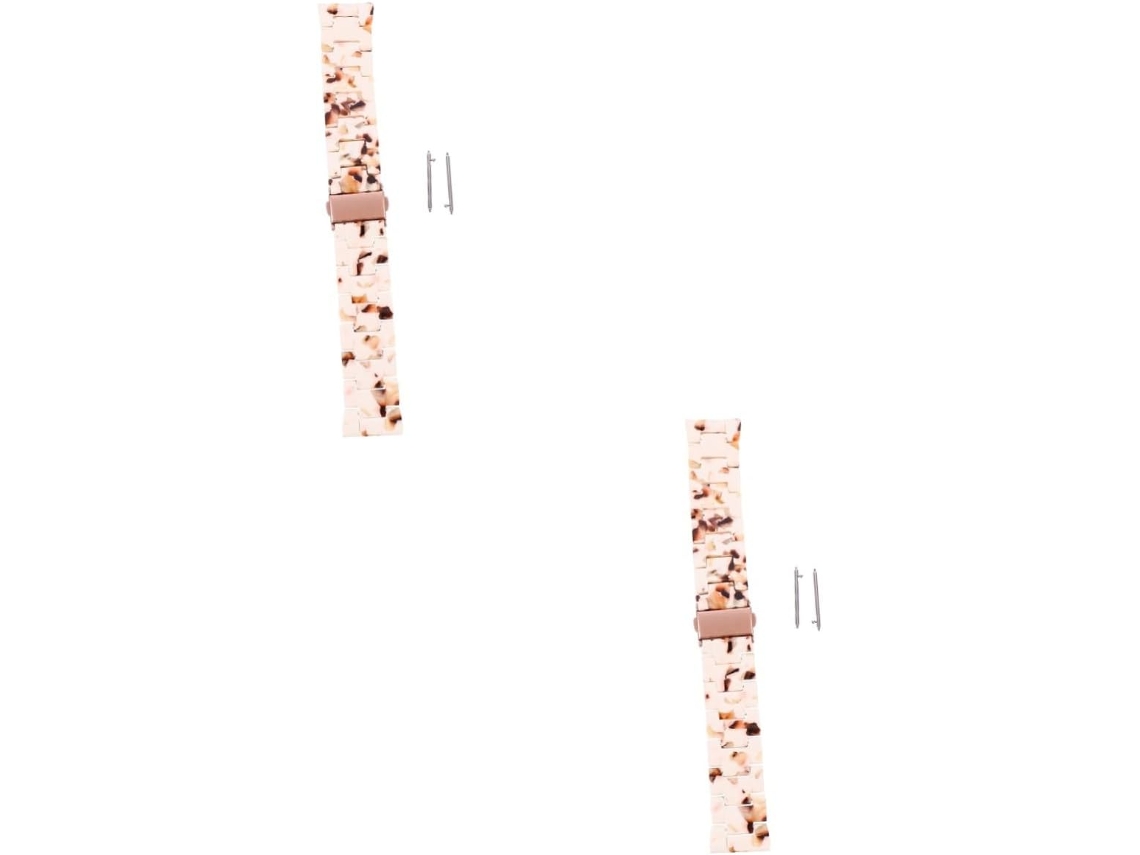 2 Pulseiras De Relógio Da Moda, Com Impressão Em Resina, Para