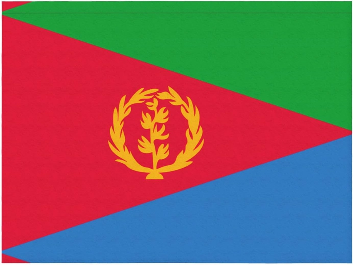 Manta de Flanela Ultramacia Phayah com Estampa da Bandeira Eritreia Ideal para Sofá Cama Sala Estar Escritório