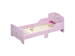 Princesa Base Com Ripas Incluída Mdf De Rosa Cama Infantil Compensado - Padrão Castelo De Berço