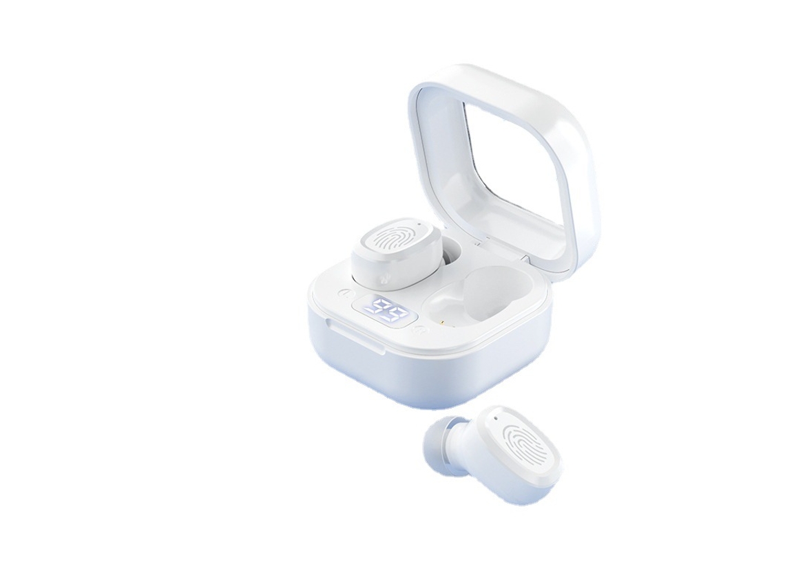 Auriculares Bluetooth True Wireless 5.0s Pendurados Sem Fio Verdadeiros com Estojo de Carregamento Branco