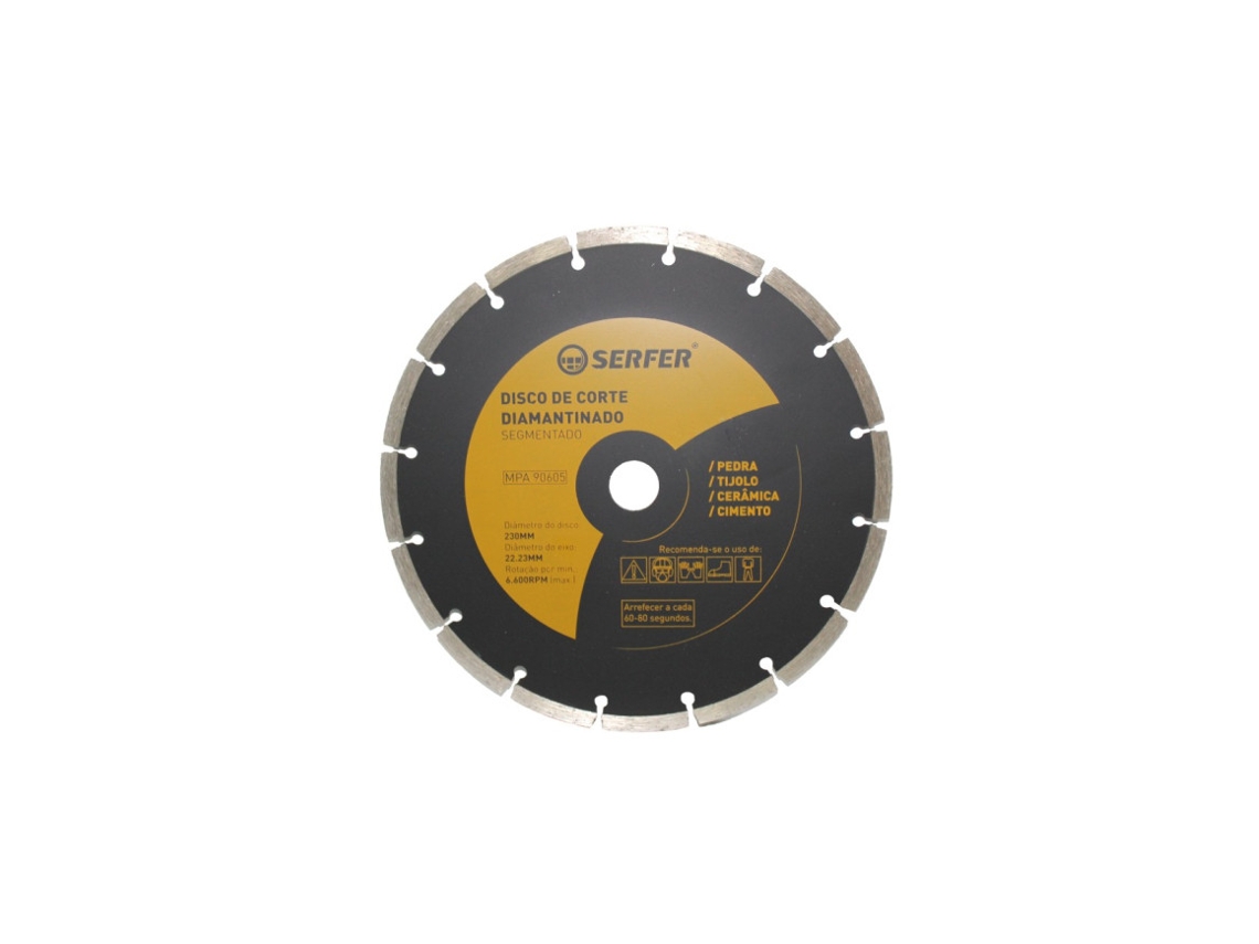 Disco Diamantado Segmentado Serfer Ø230mm