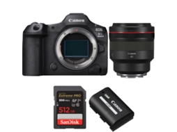 Eos R5 Mark Ii + Rf 85mm F/1.2 L Usm + 1 Sandisk 512gb Uhs ii 300mb/s + 1 Canon Lp e6p + Ebook “20 Dicas para Fotos Que Impressionam” CANON