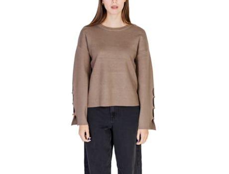 Top De Mulher Vila Clothes Knitwear Vicassie Button Detail Knit (m)