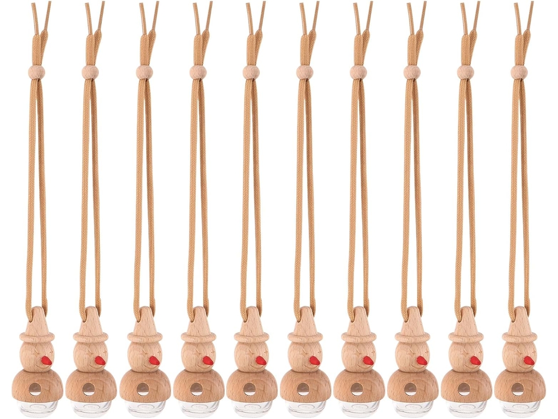 Conjunto de 10 frascos difusores de óleos essenciais para carros, estampados.