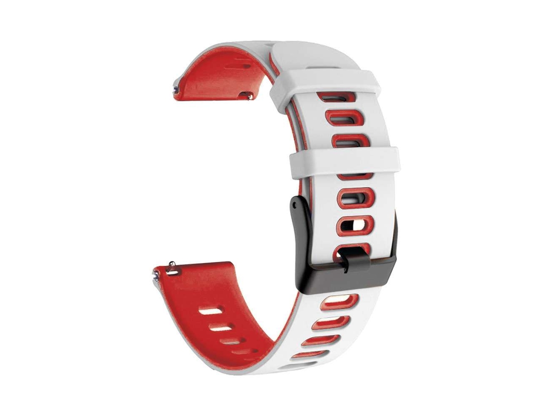 Bracelete Pioneer para Garmin Fenix 5X Plus Branco e Vermelho