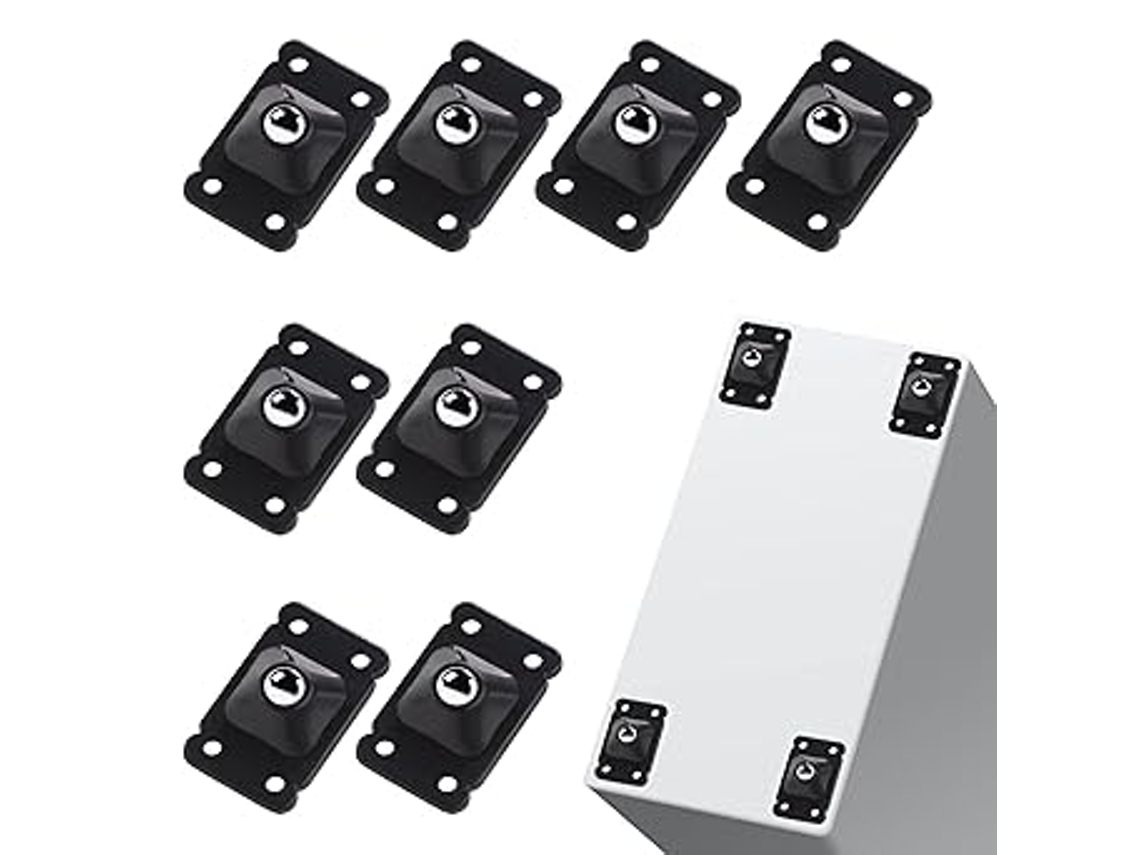 Mini Rolos Autoadesivos, Aplique Aquaforge (8 Unidades, Individual, Preto)