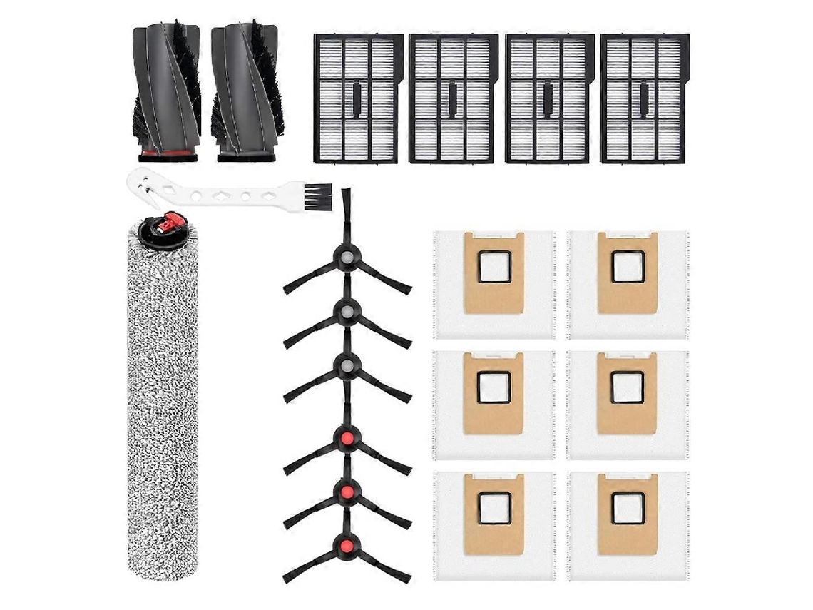 Conjunto De 20 Peças Para Aspirador De Pó Eufy E25 Omni / E28 Omni: Escova Principal, Escova Rotativa, Escova Lateral E Filtro Do Saco De Pó._ptg