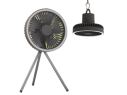 Ventilador Mesa Portátil Luz Tripé Recarregável 10000mah