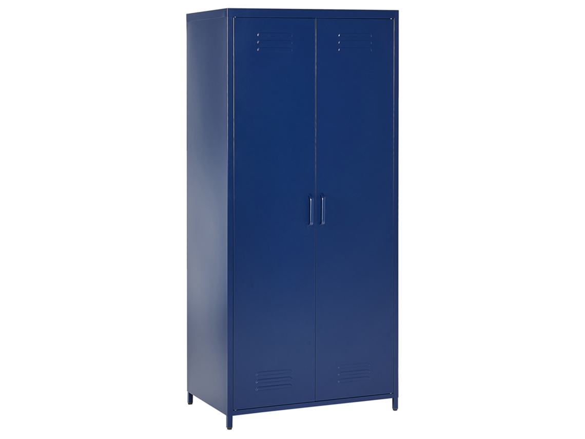 Armario Beliani Varna De Acero Azul 76x50x170
