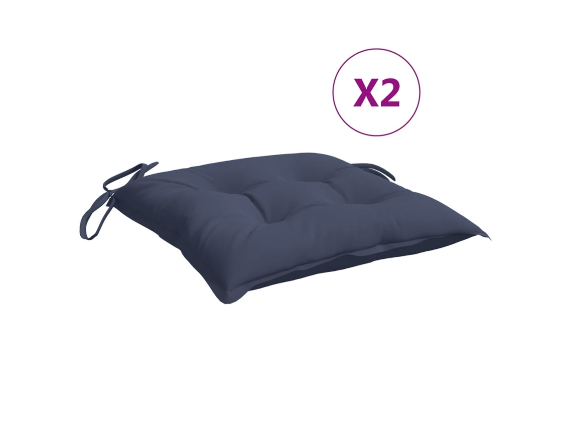 Chair Cushion, Chair Cushions Vidaxl Azul Tecido (40 X 40 X 7 Cm)