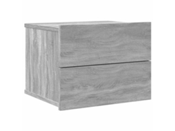Bedside Cabinet, Bedside Cabinets Vidaxl Cinzeto Madeira Processada (n/a)