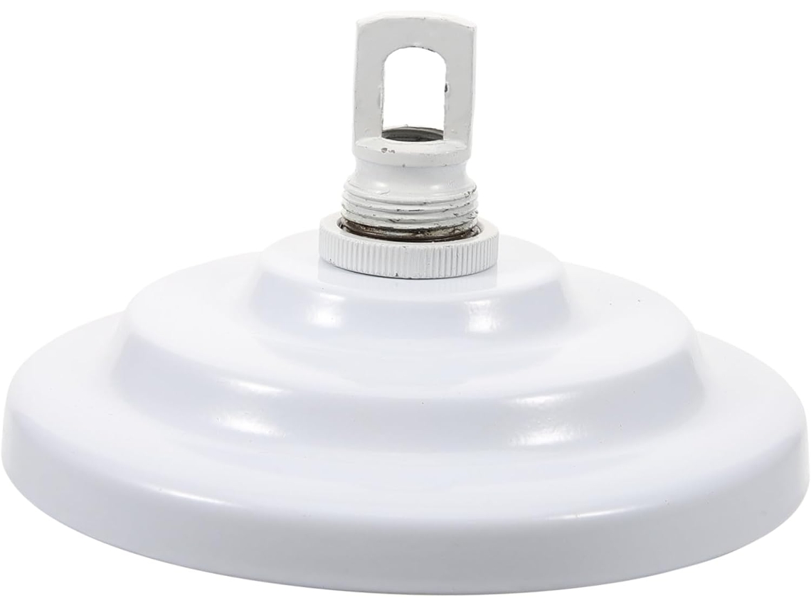 Roseta Metálica Para Lustre Com Gancho Integrado E Placa De Cobertura Certificada.