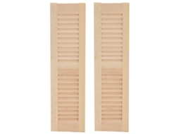 Mali 2pcs Janelas com Persiana de Madeira para Casa de Bonecas 1:12 Miniatura Acessórios