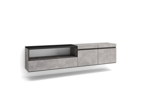 Móvel de Tv 200X45X35cm para Televisores Até 80 Suspensos Cimento SKRAUT HOME