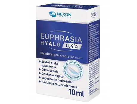Euphrasia Hyalo 0,4 Gotas Oftalmicas 10 Ml, Hidratante Para Olhos Saudáveis E Bonitos. Nexon Pharma