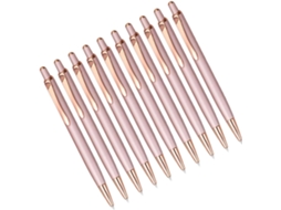 Conjunto De 10 Canetas Esferográficas, Rollerball Portáteis, Ouro