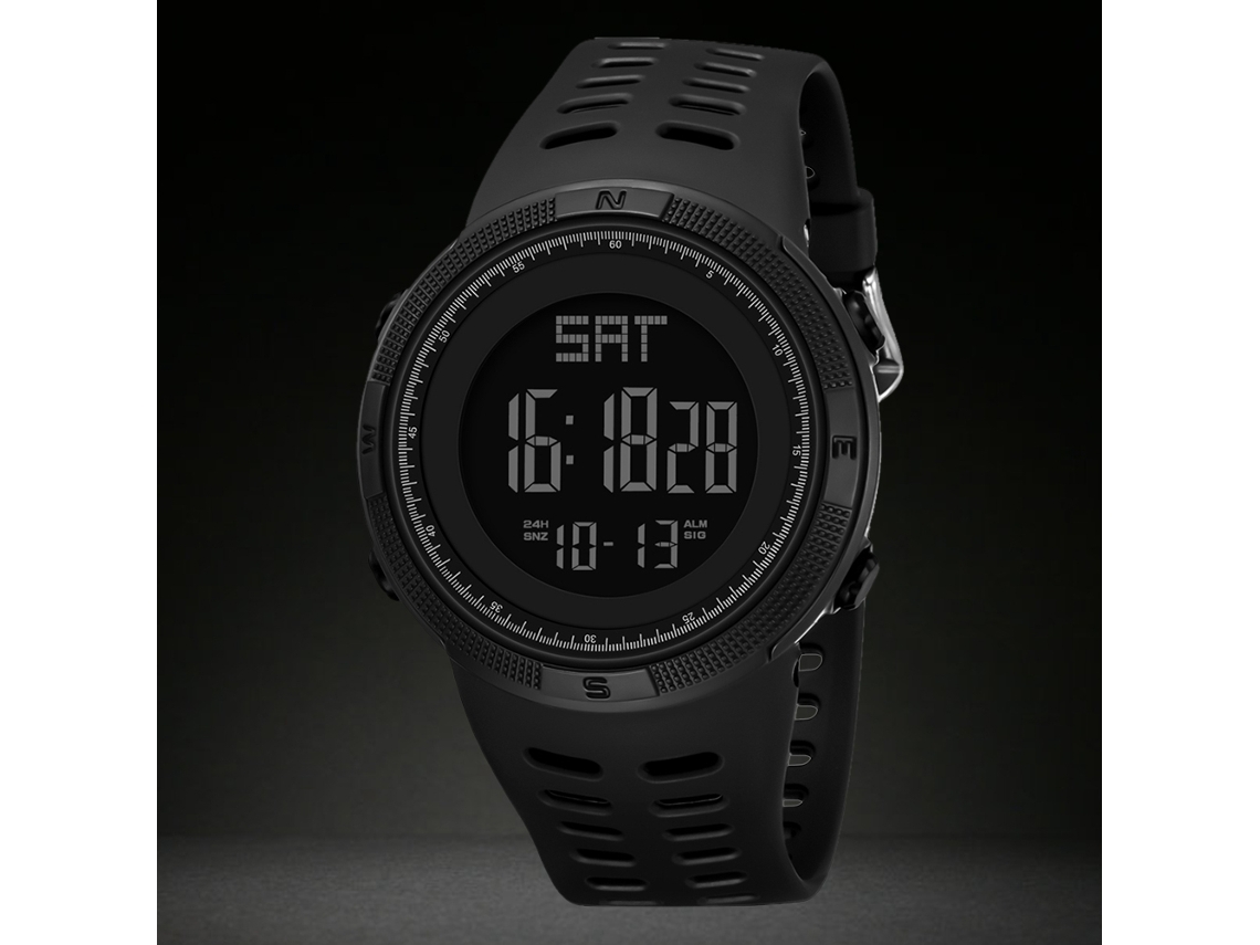 Relógio esportivo masculino Panars, luminoso, à prova d'água, com duplo fuso horário e calendário.