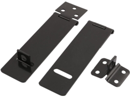 2 Conjuntos de Trincos Retangulares Metal Preto para Portões e Portas, 110 * 30 Mm CHABERLU