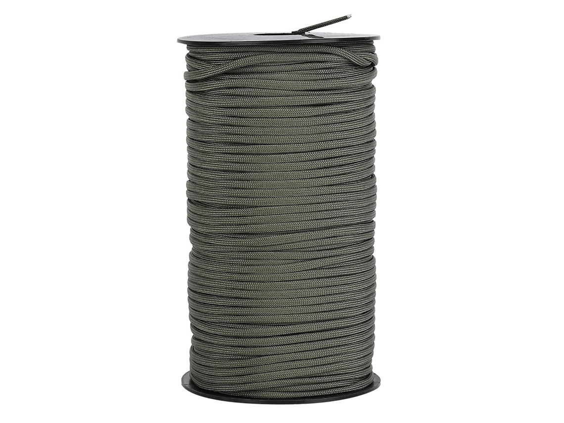 Corda de Segurança de Parachute para Resgate 100m Verde Escuro