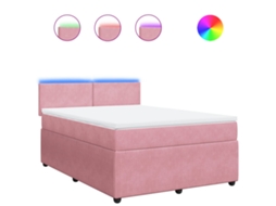 Box Spring Bed, Box Spring Beds Vidaxl Cor-de-rosa Veludo (140 X 190 Cm)