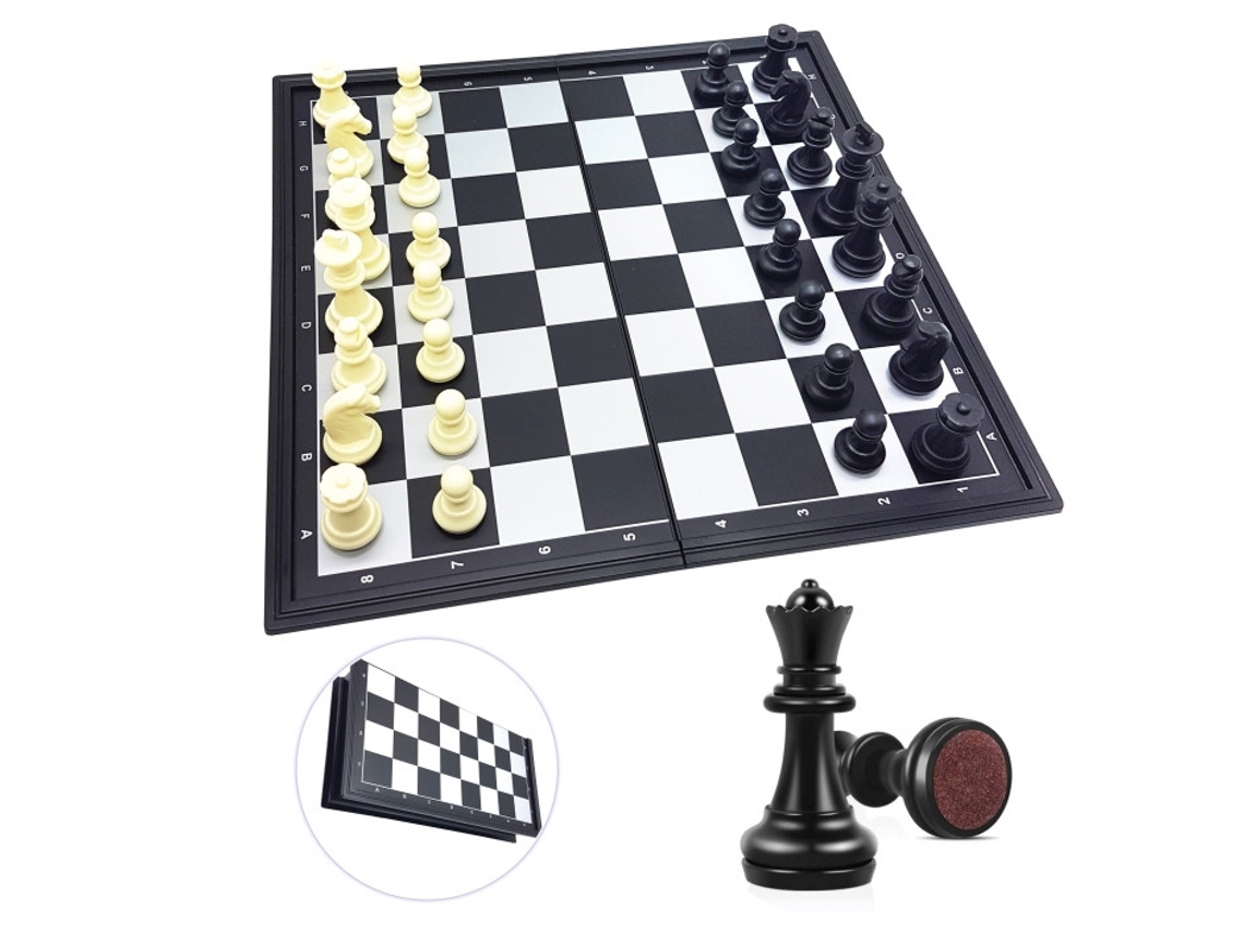 Jogo de Xadrez LEXIBOOK Chessman® Classic Magnético e Dobrável  Preto/Argento Cgm320 (Idade Mínima Recomendada: 3 anos)