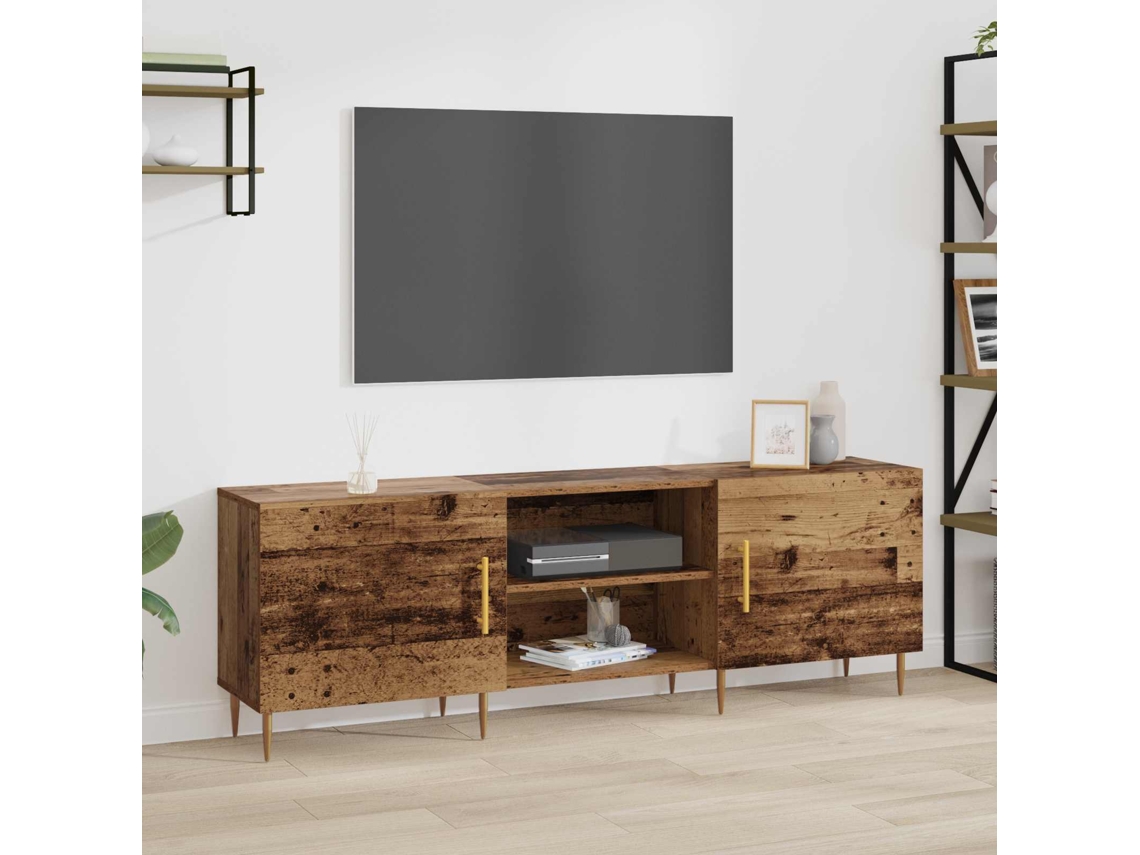 Vidaxl Gabinete Para Tv 150 X 30 X 50 Cm Madeira Antiga