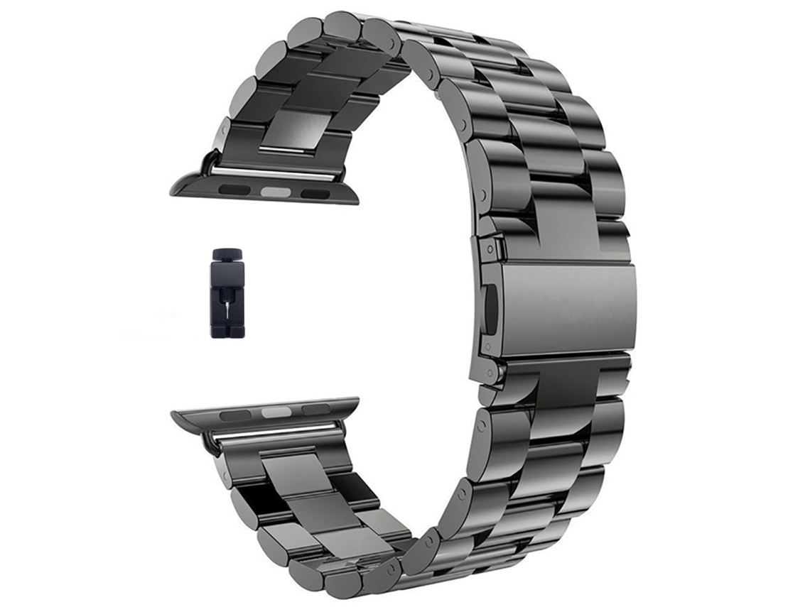2026 pulseira de Relógio de Aço Inoxidável Preto 44mm para Ios