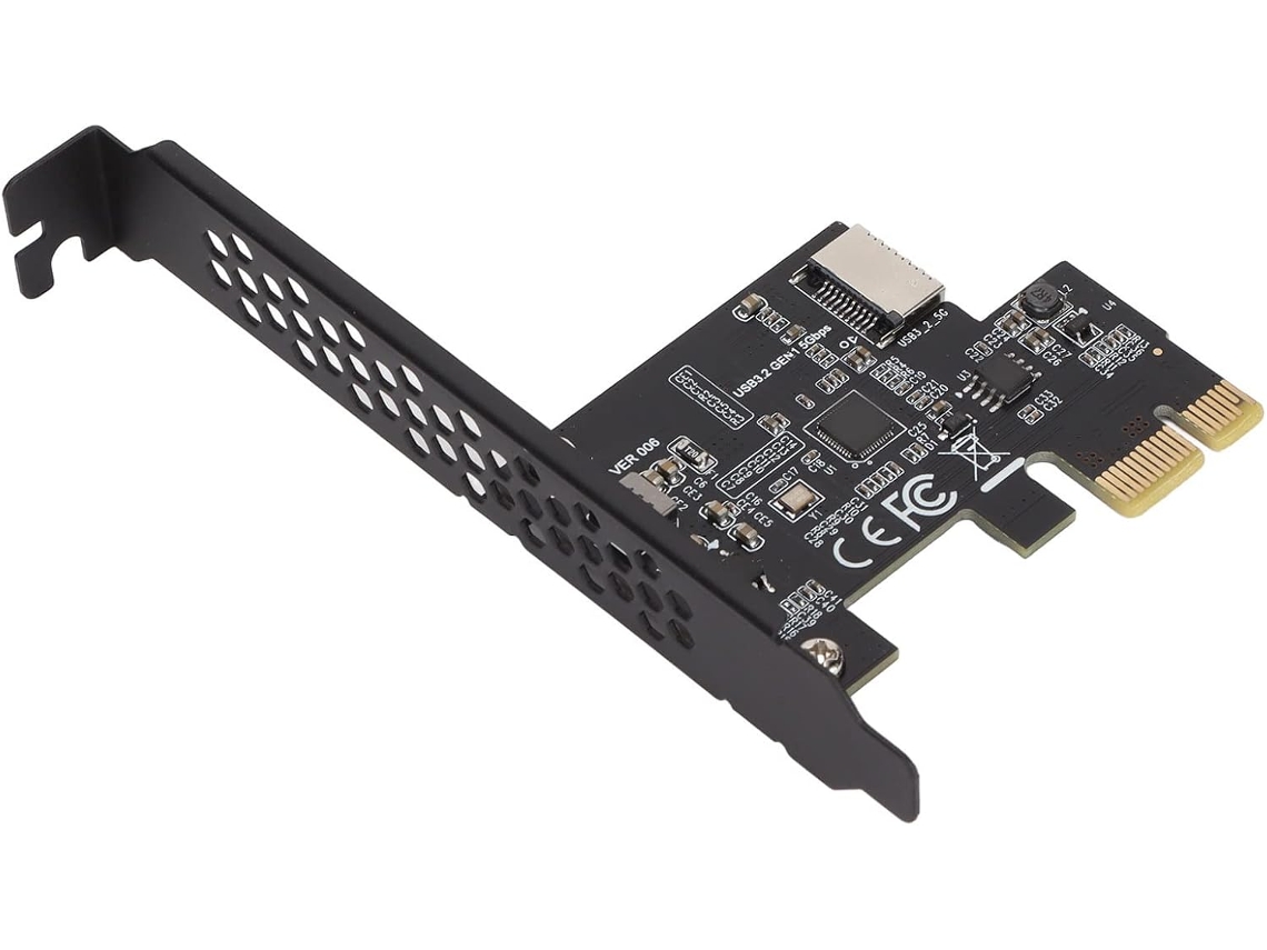 Placa Riser Pci-e Com Duas Portas Usb 3.2, Alta Velocidade, Tipo E Para Pc