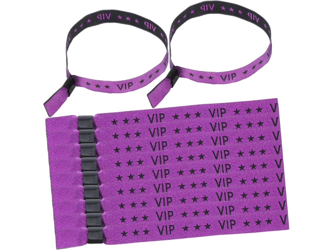 Conjunto De 20 Pulseiras Vip Roxas Para Eventos, Identificação Rápida, Design Exclusivo Para Festas, Casamentos, Shows E