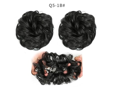 Feminino Sintã©tico Bagunã§ado Chignon Donut Almofada De Cabelo Elã¡stico Corda De Cabelo Extensãµes De Cabelo Miss Wig