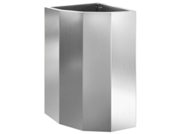 Conjunto 1 Caixa De Vaso Vidaxl Prateado Aço (30 X 30 X 50 Cm)