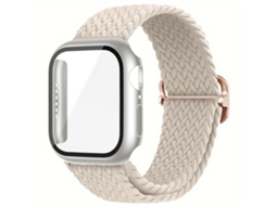 Pulseira de Nylon com Fivela de Escada e Capa Fosco Halinuia para Apple Watch Series 40 Mm , Starlight