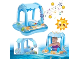 Boia De Natação Inflável Para Bebês, Boia De Natação Para Piscina Com Proteção Solar Fps 50+ Para Crianças De 3 A 36 Meses, Diversão -aquaforge